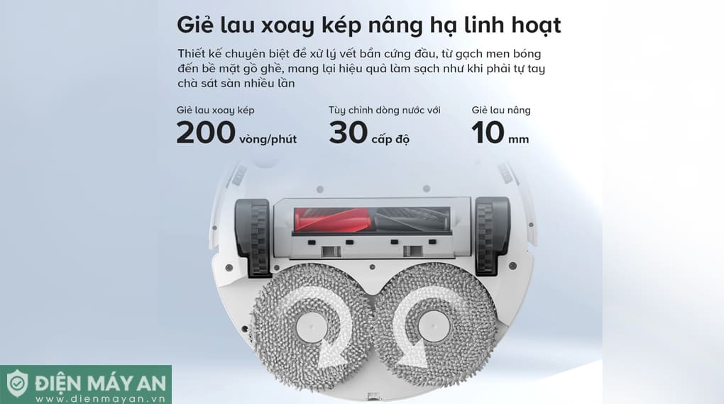 Robot hút bụi lau nhà Roborock Qrevo C Pro - Đen/Trắng